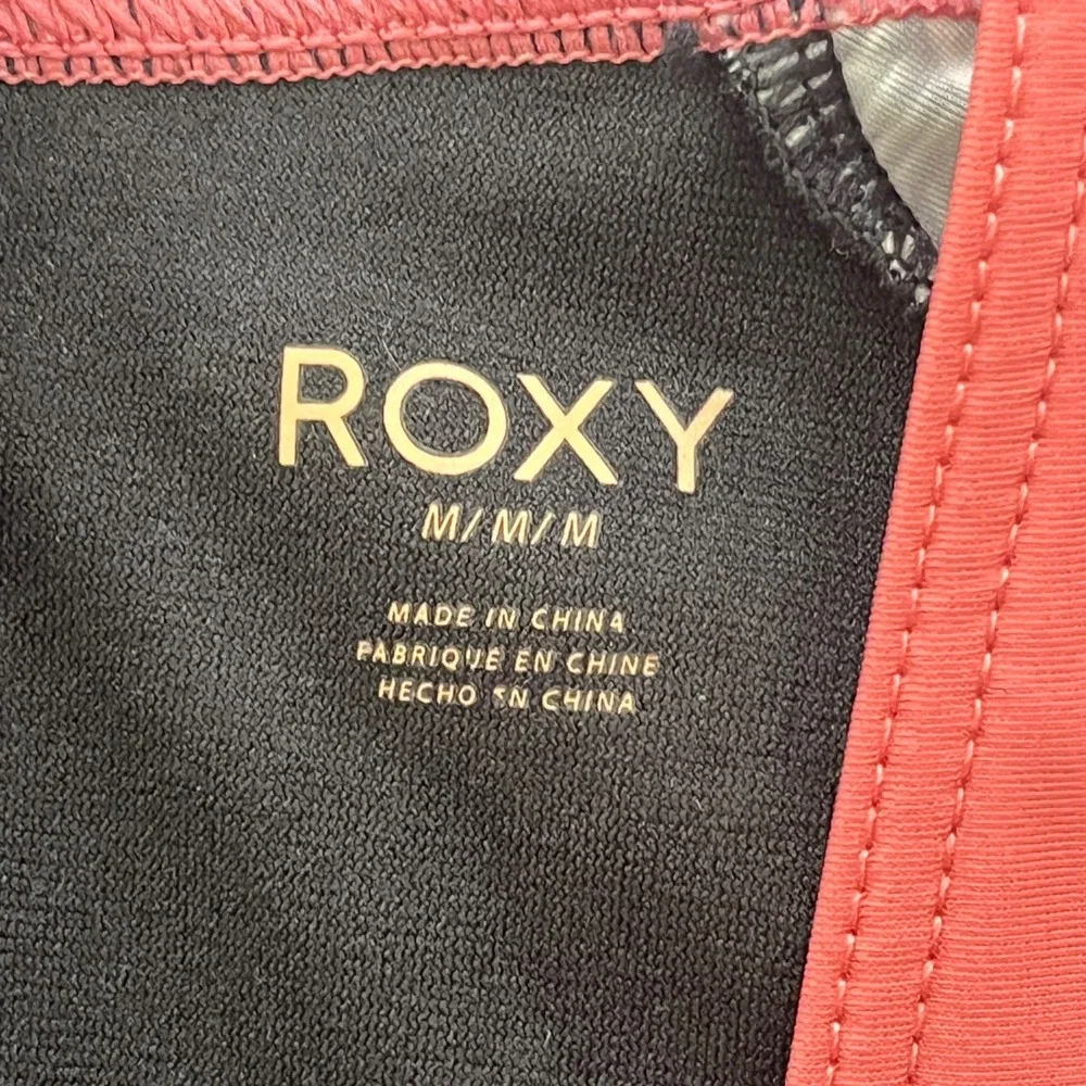 Roxy Pop Surf UV Geometric Bodysuit One Piece M Swim Surf Rashguard Embroidered